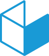 Blue cube design element