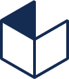 Navy blue cube design element